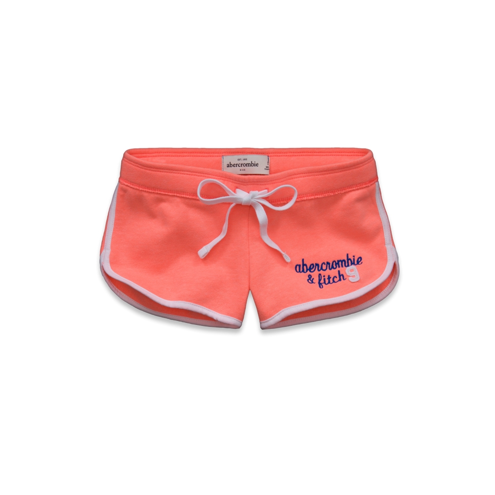 girls a&f curved hem shorts