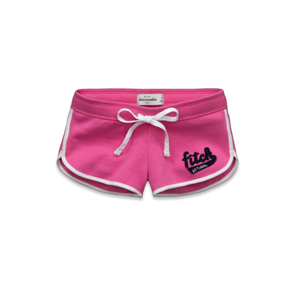 girls a&f curved hem shorts