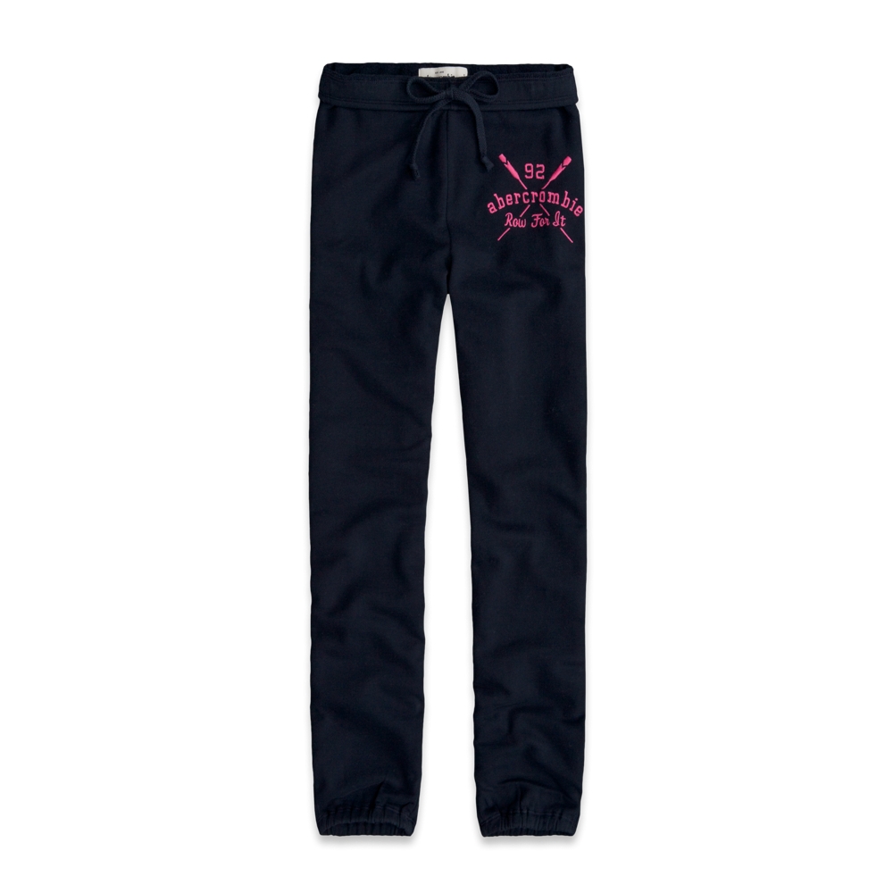girls a&f banded boyfriend sweatpants