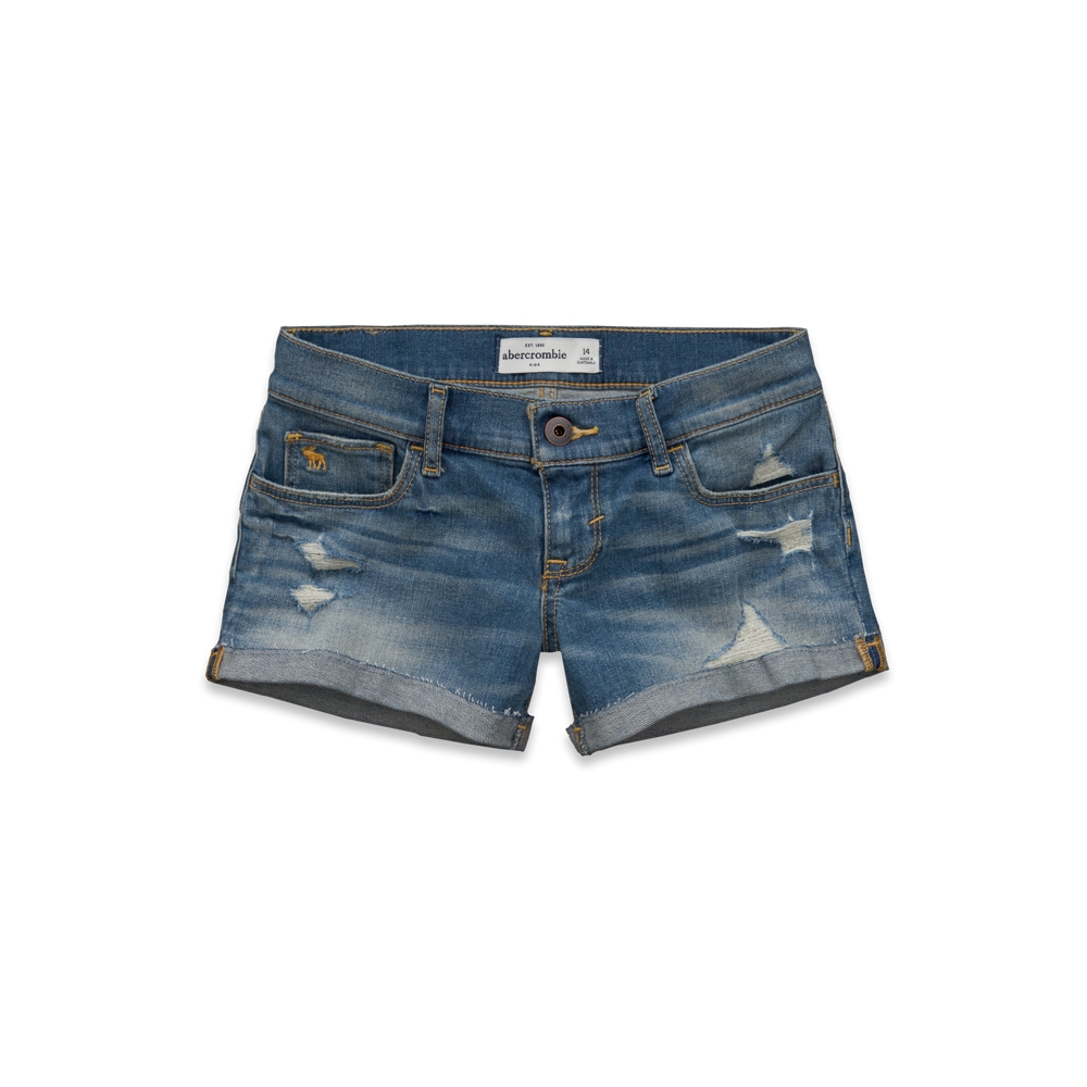 girls a&f midi length shorts