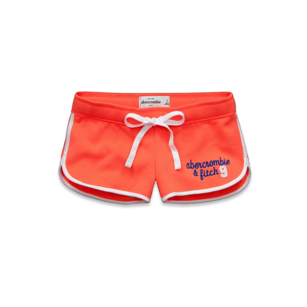 girls a&f curved hem shorts