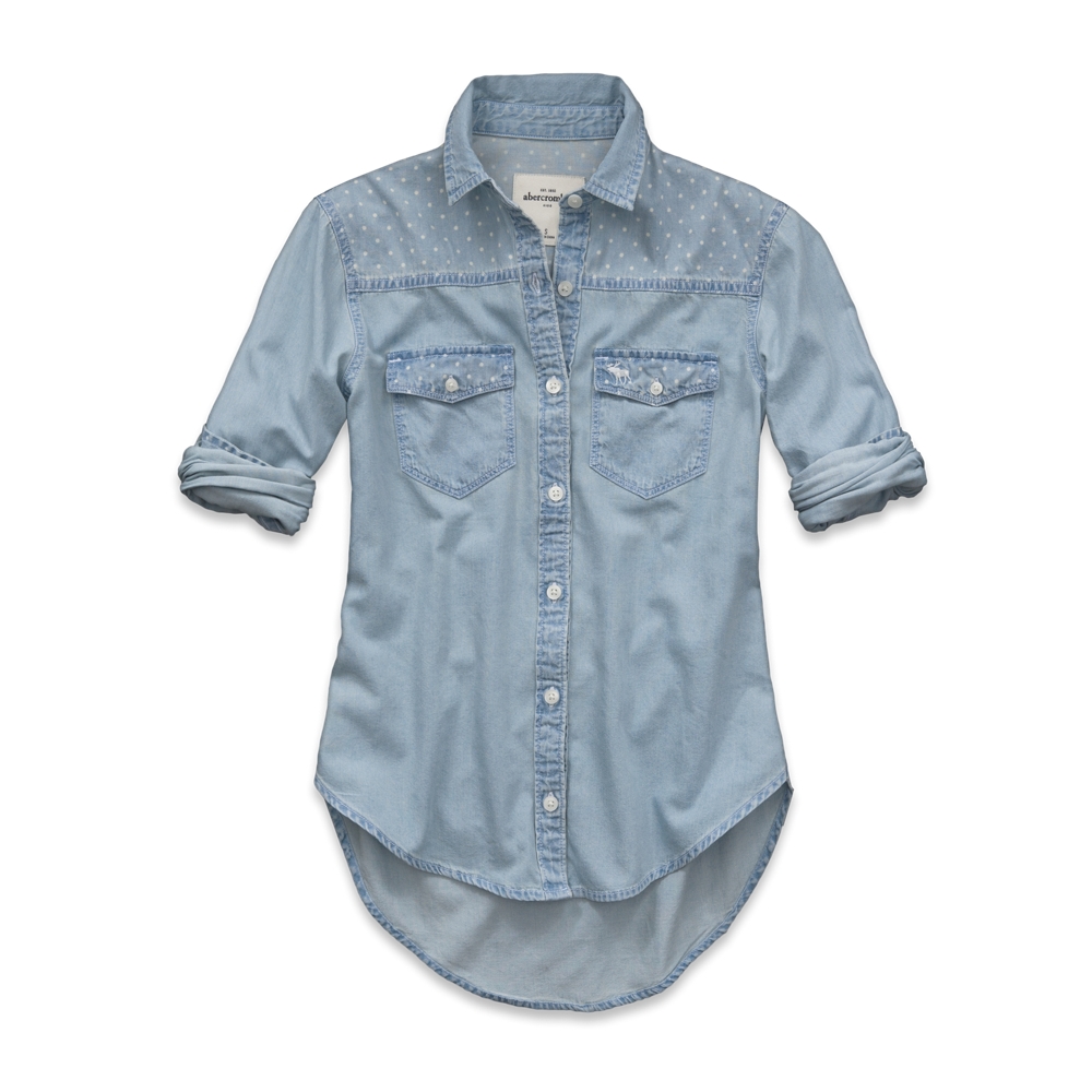 girls cami denim shirt
