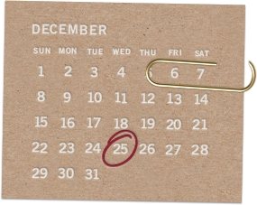 Shipping deadline calendar