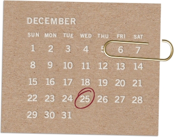 Shipping deadline calendar