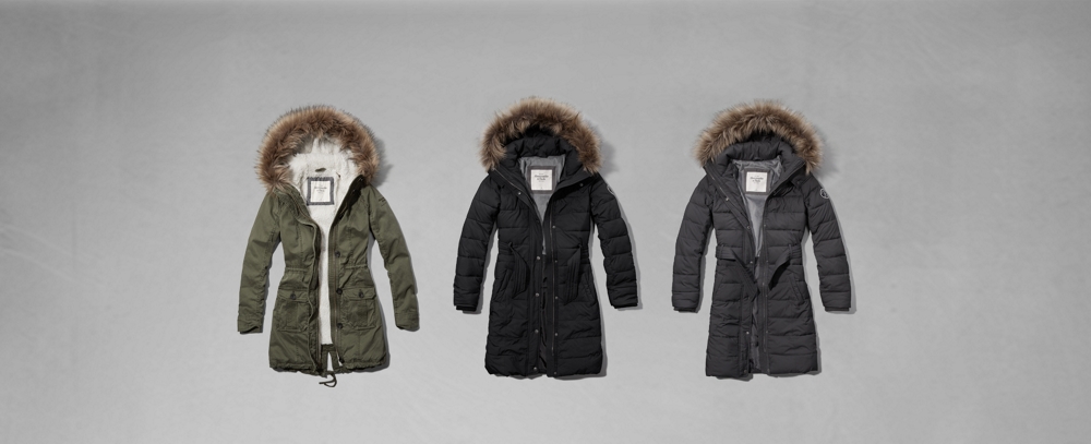 abercrombie & fitch women's parkas