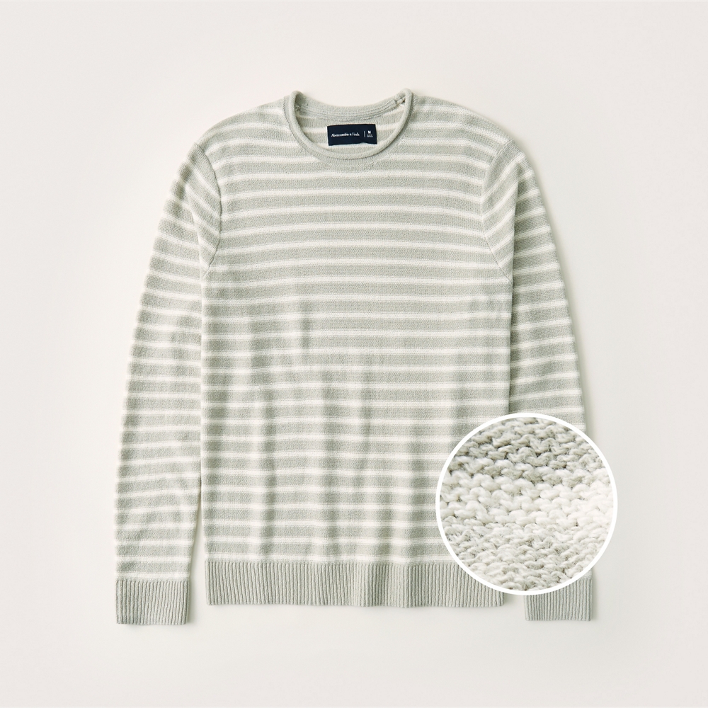 striped crewneck sweater