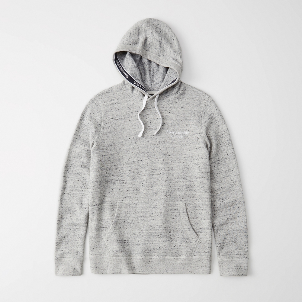 abercrombie logo tape hoodie