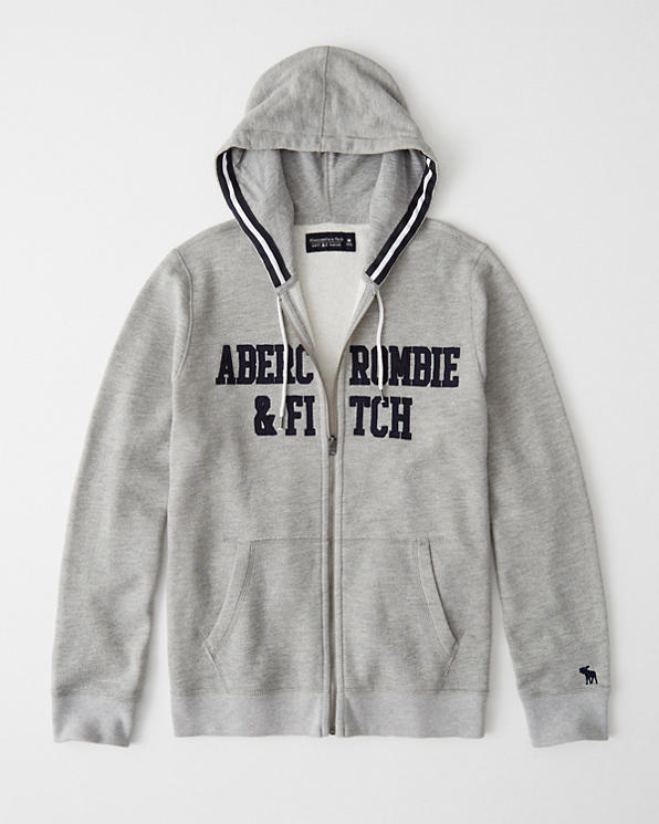 Herren Weicher A&F Hoodie mit Logo und durchgehendem Herren Weicher A&F Hoodie mit Logo und durchgehendem