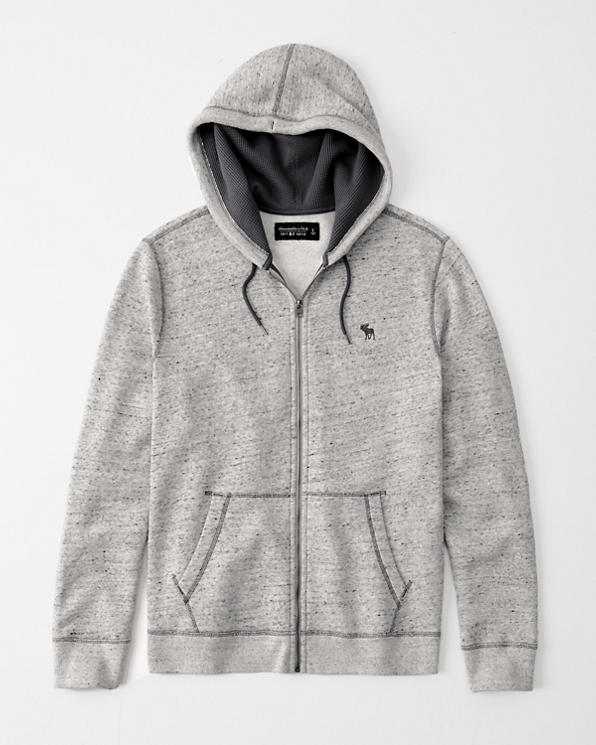 Herren Hoodie mit Symbol und durchgehendem Reißverschluss Herren Hoodie mit Symbol und durchgehendem Reißverschluss