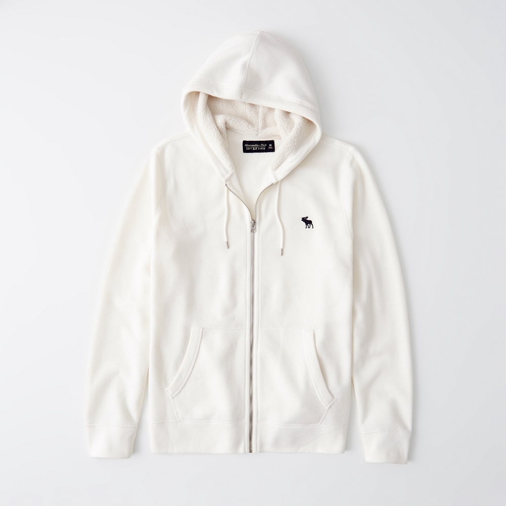 sherpa full zip hoodie