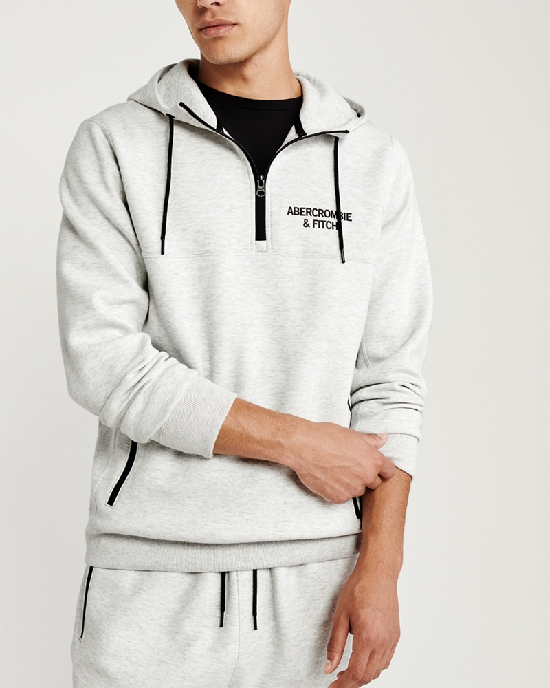 Half-Zip Logo Hoodie