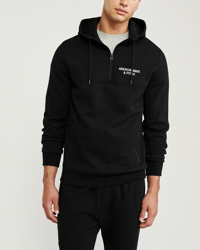 Half-Zip Logo Hoodie