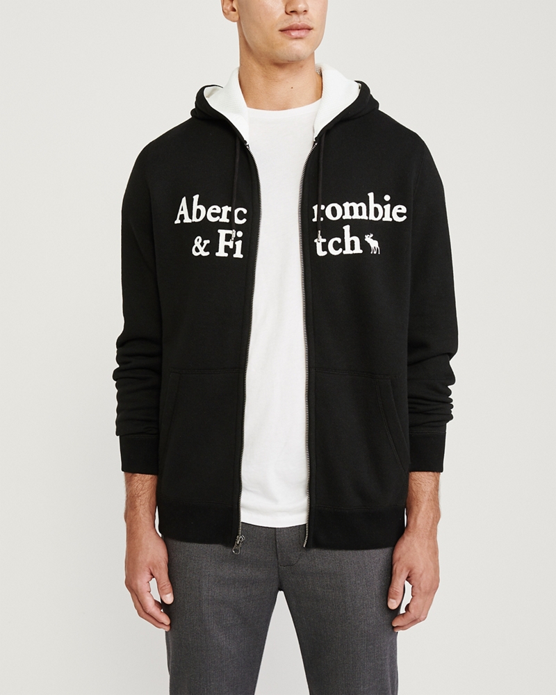 Applique Logo Full-Zip Hoodie