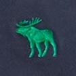 NAVY BLUE WITH GREEN MOOSE