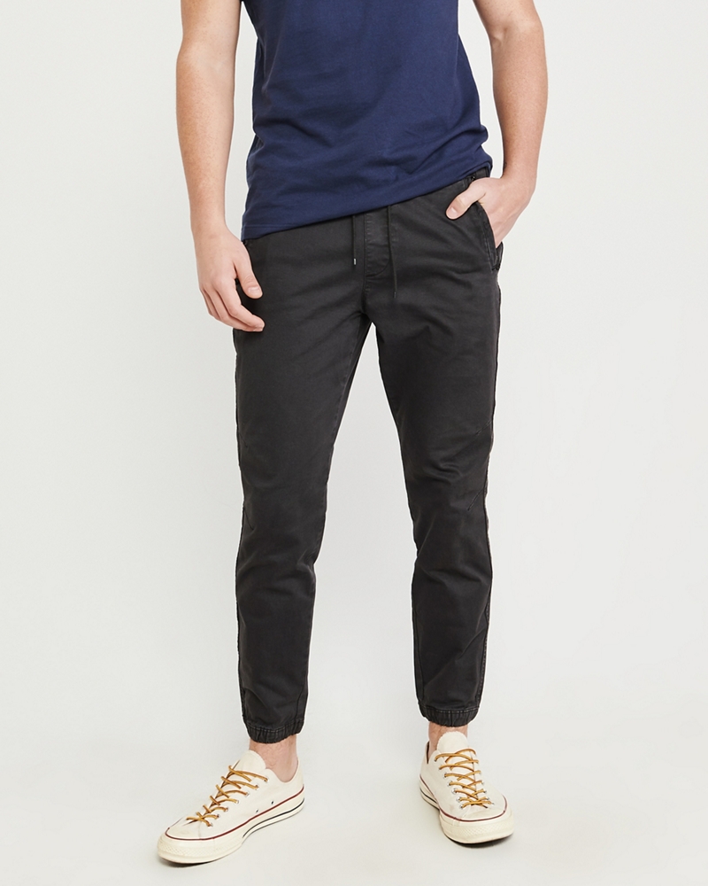 abercrombie twill joggers