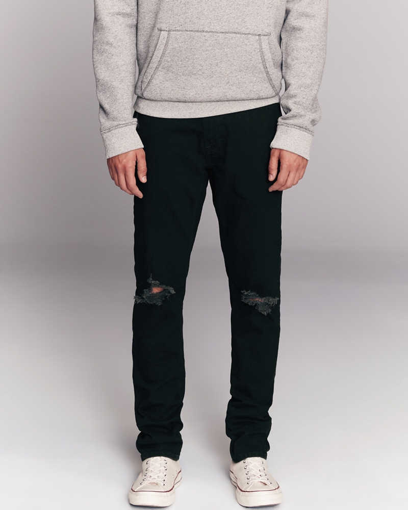 Ripped Athletic Skinny Jeans