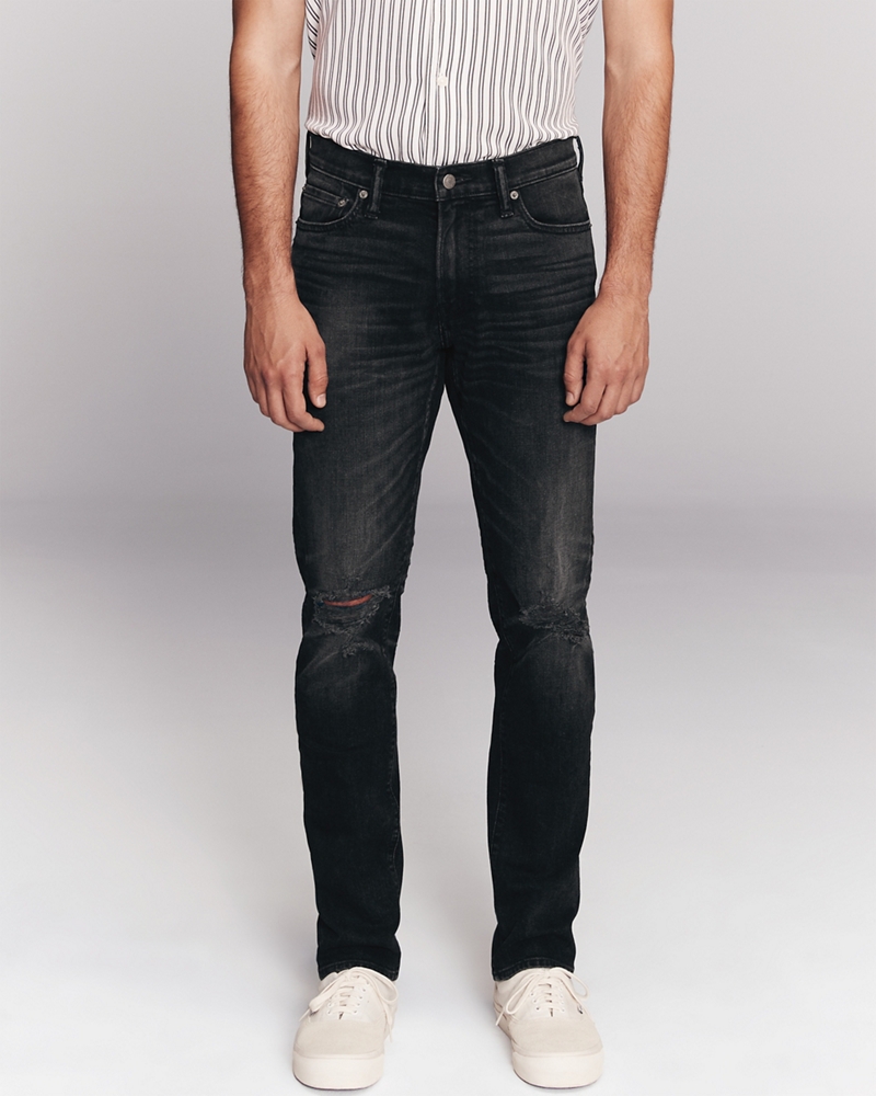 Ripped Athletic Skinny Jeans