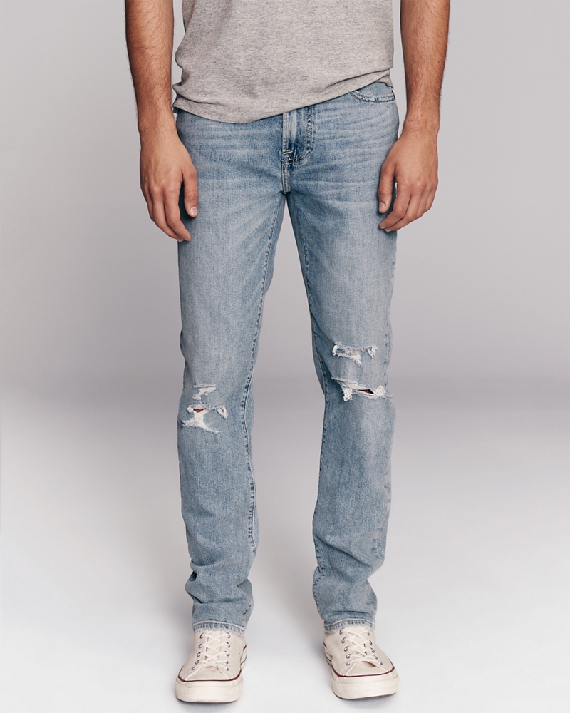 Ripped Athletic Skinny Jeans