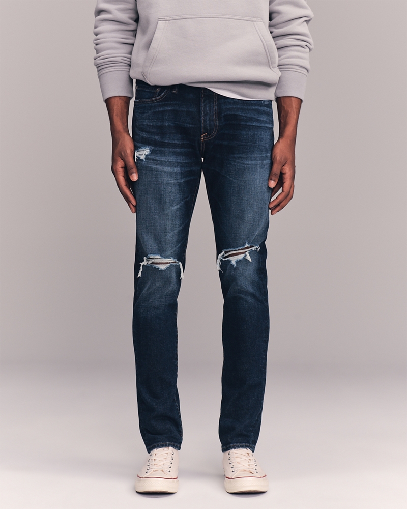 Ripped Athletic Skinny Jeans