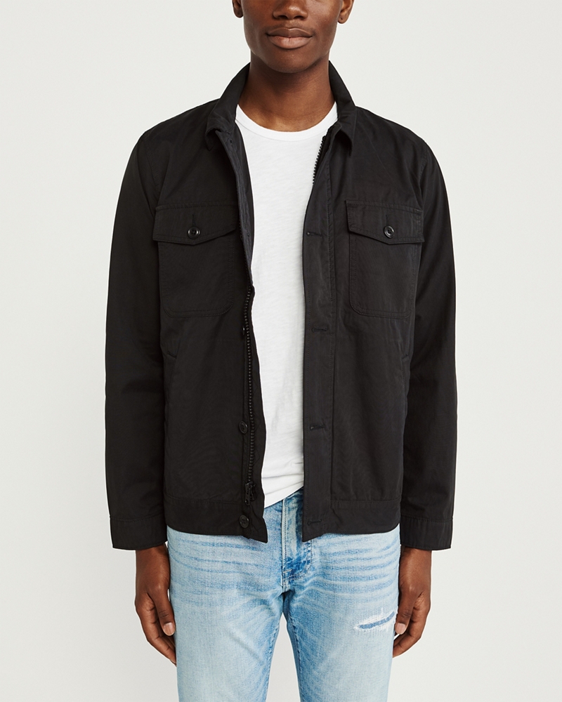 Zip-Up Utility Shirt Jacket