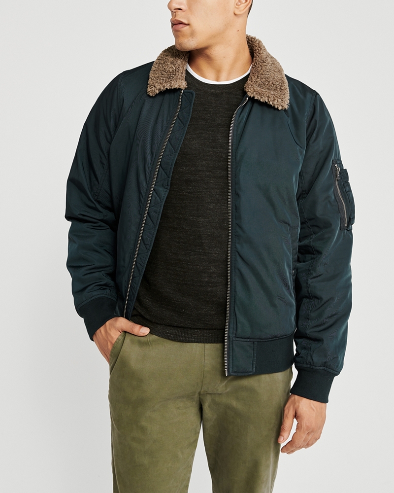 Sherpa Collar Bomber Jacket