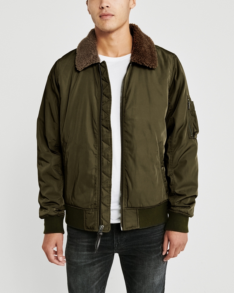 Sherpa Collar Bomber Jacket