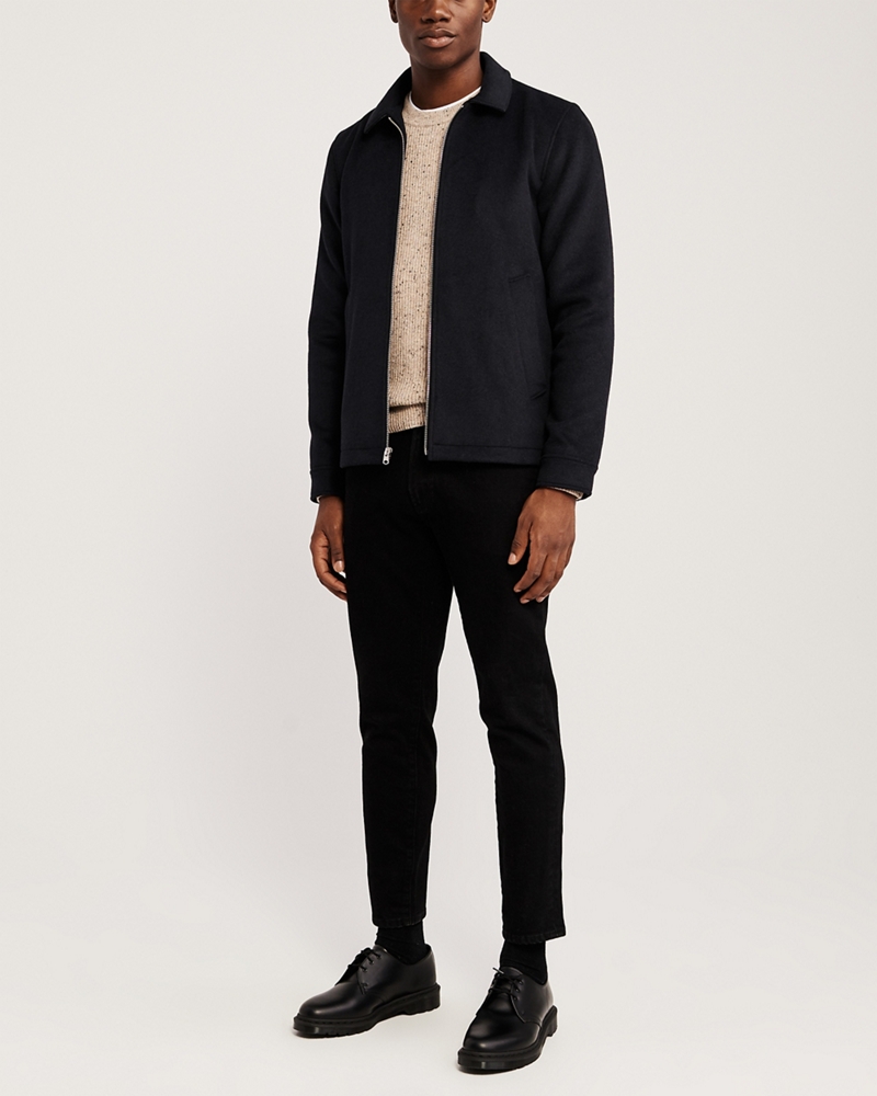 Wool-Blend Trucker Jacket