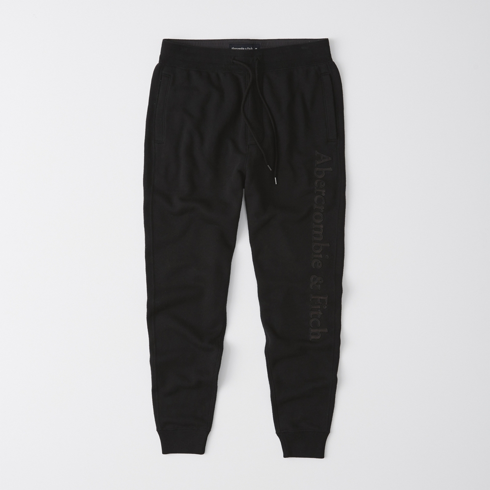 abercrombie logo joggers