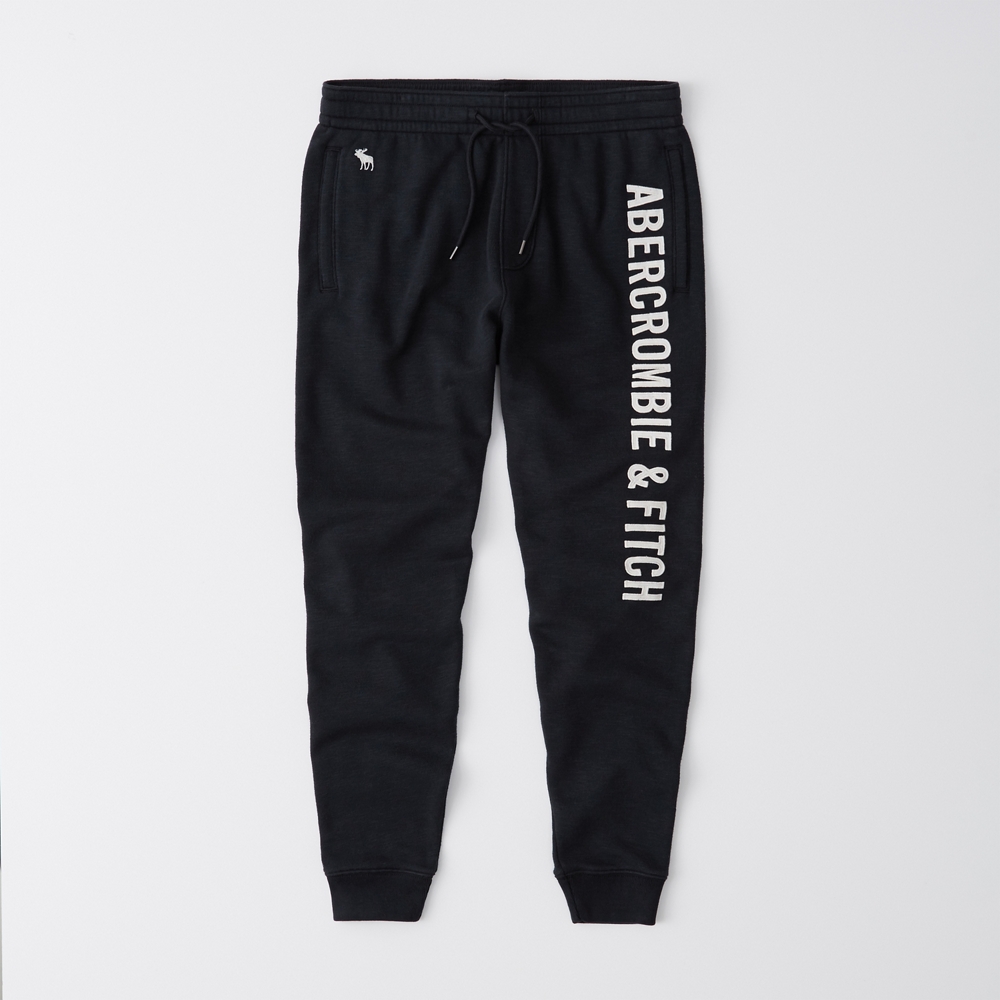 abercrombie logo joggers