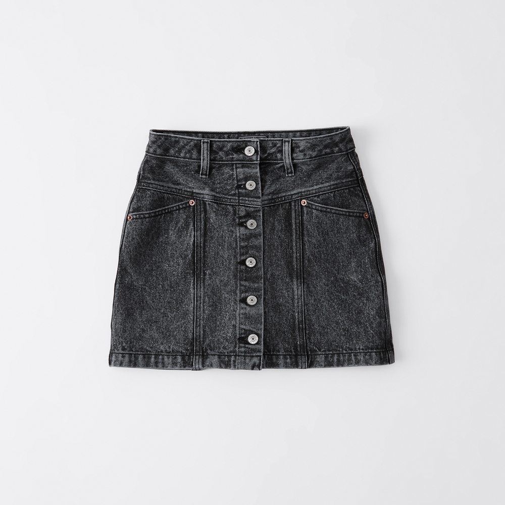 abercrombie and fitch jean skirt