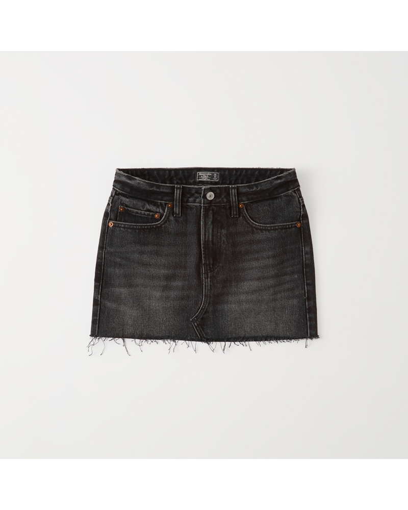 Womens Black Denim Micro Mini Skirt | Womens Clearance | Abercrombie.com