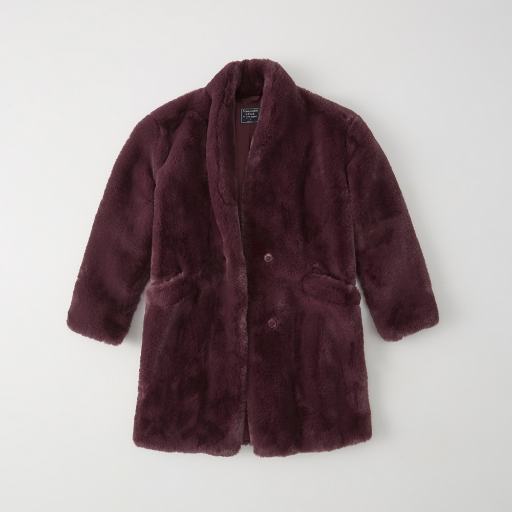 abercrombie luxe faux fur coat