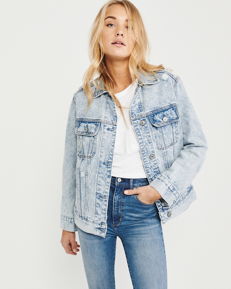 Acid Wash Oversized Denim Jacket