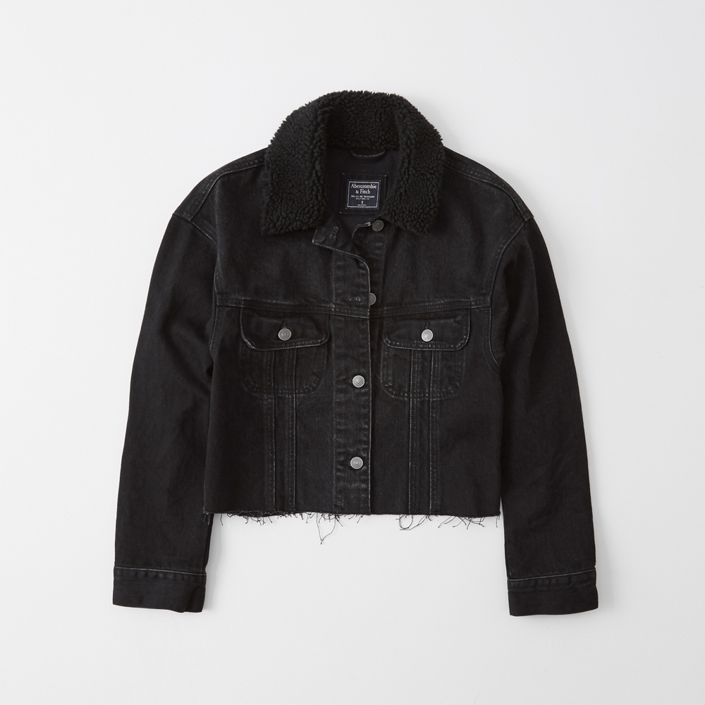 abercrombie cropped denim jacket