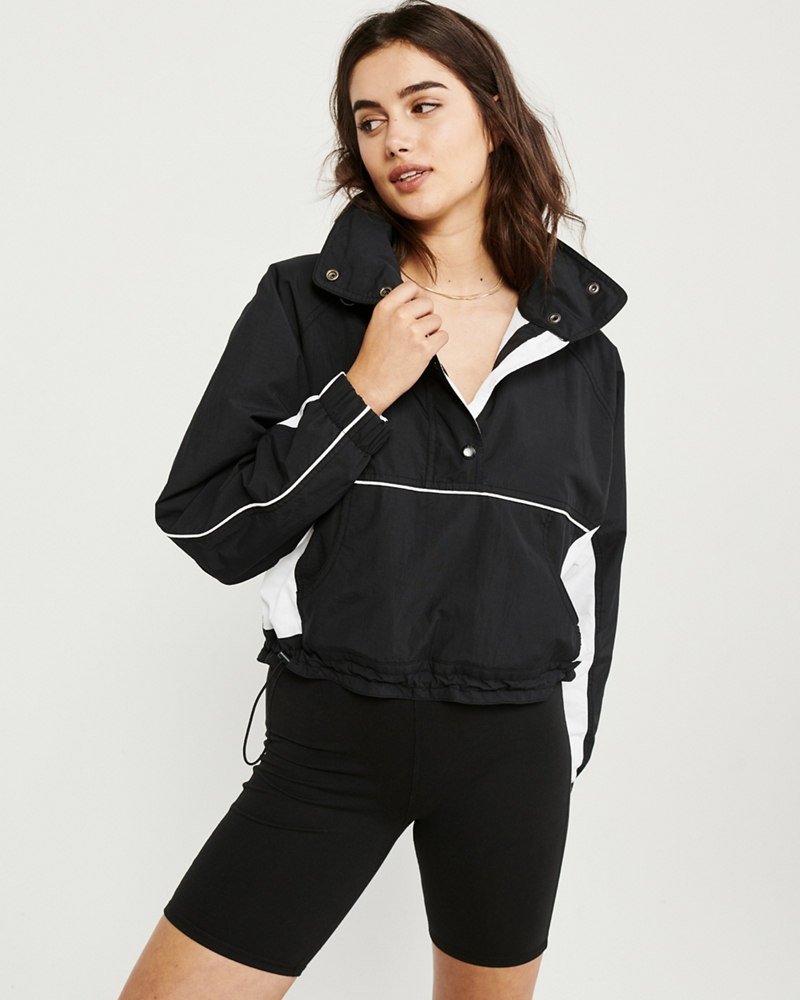 Cropped Nylon Windbreaker