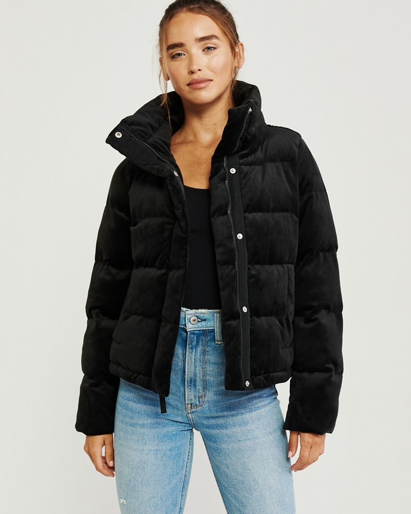 Mini Velvet Puffer Jacket