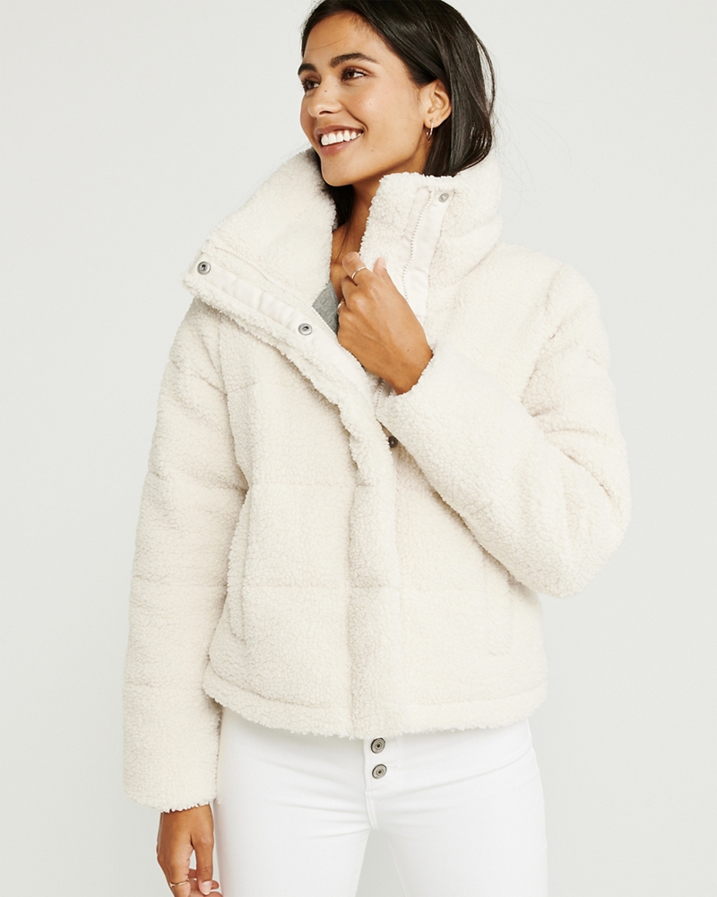 Mini Sherpa Fleece Puffer Jacket