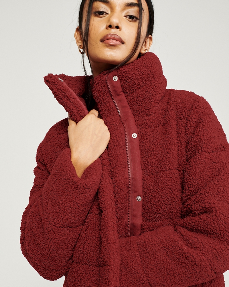 Mini Sherpa Fleece Puffer Jacket