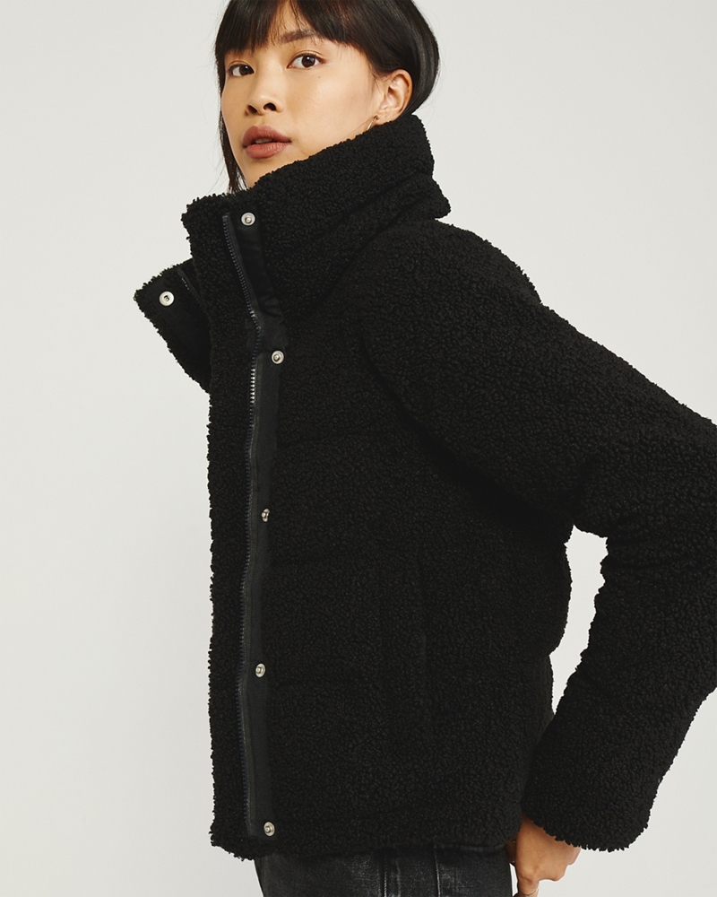 Mini Sherpa Fleece Puffer Jacket