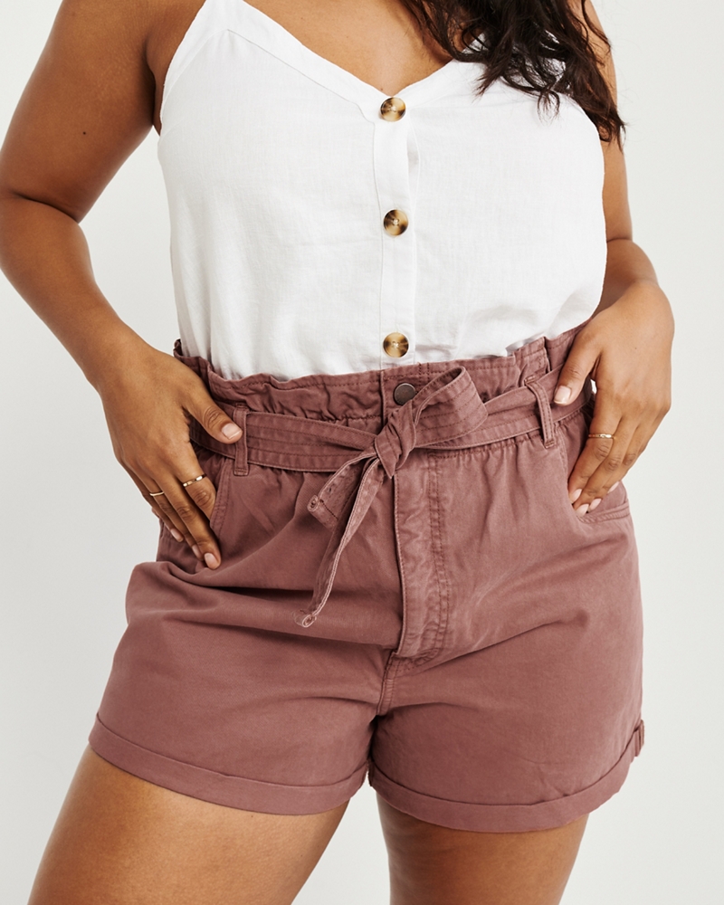 Belted Twill Shorts