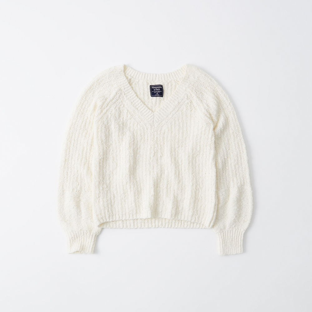 abercrombie white sweater