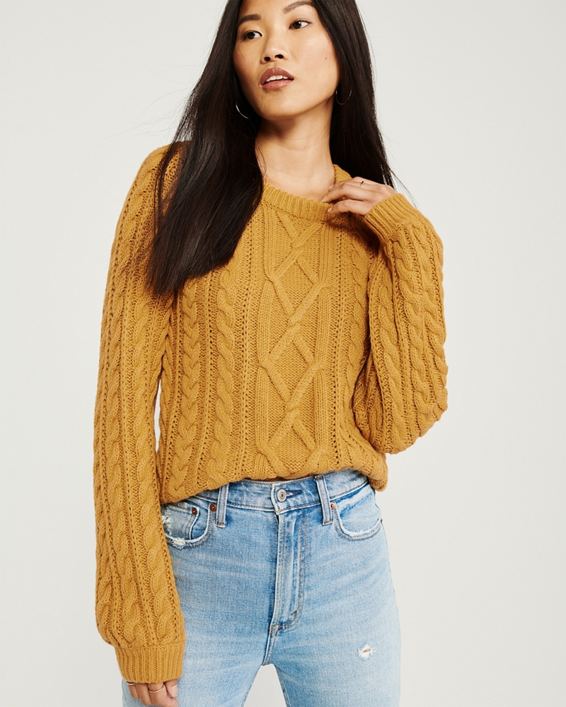 Cable Crew Sweater