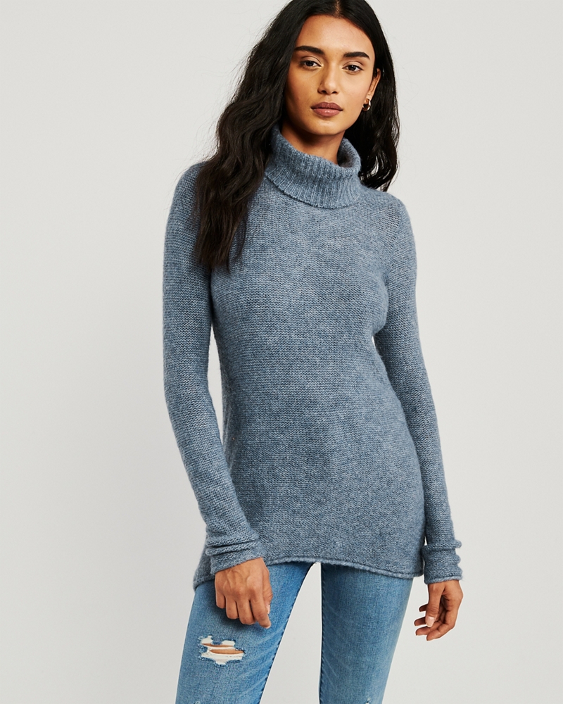 Split-back Turtleneck Sweater