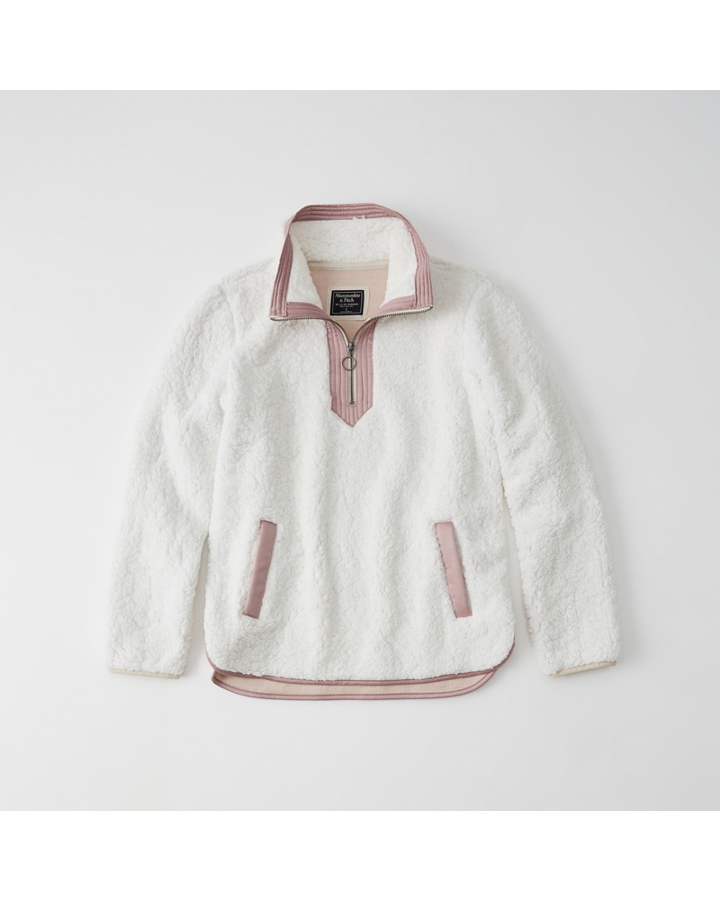 Womens Sherpa HalfZip Pullover Womens Clearance