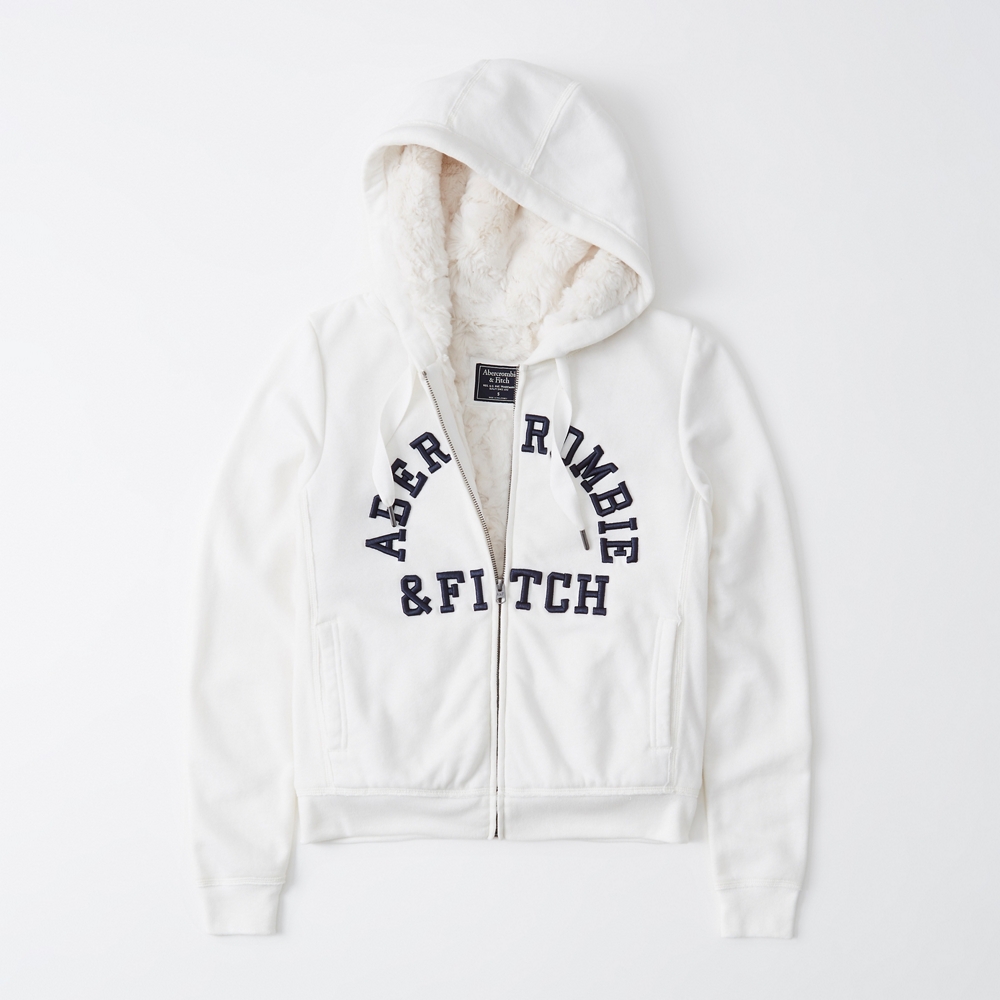 abercrombie white hoodie