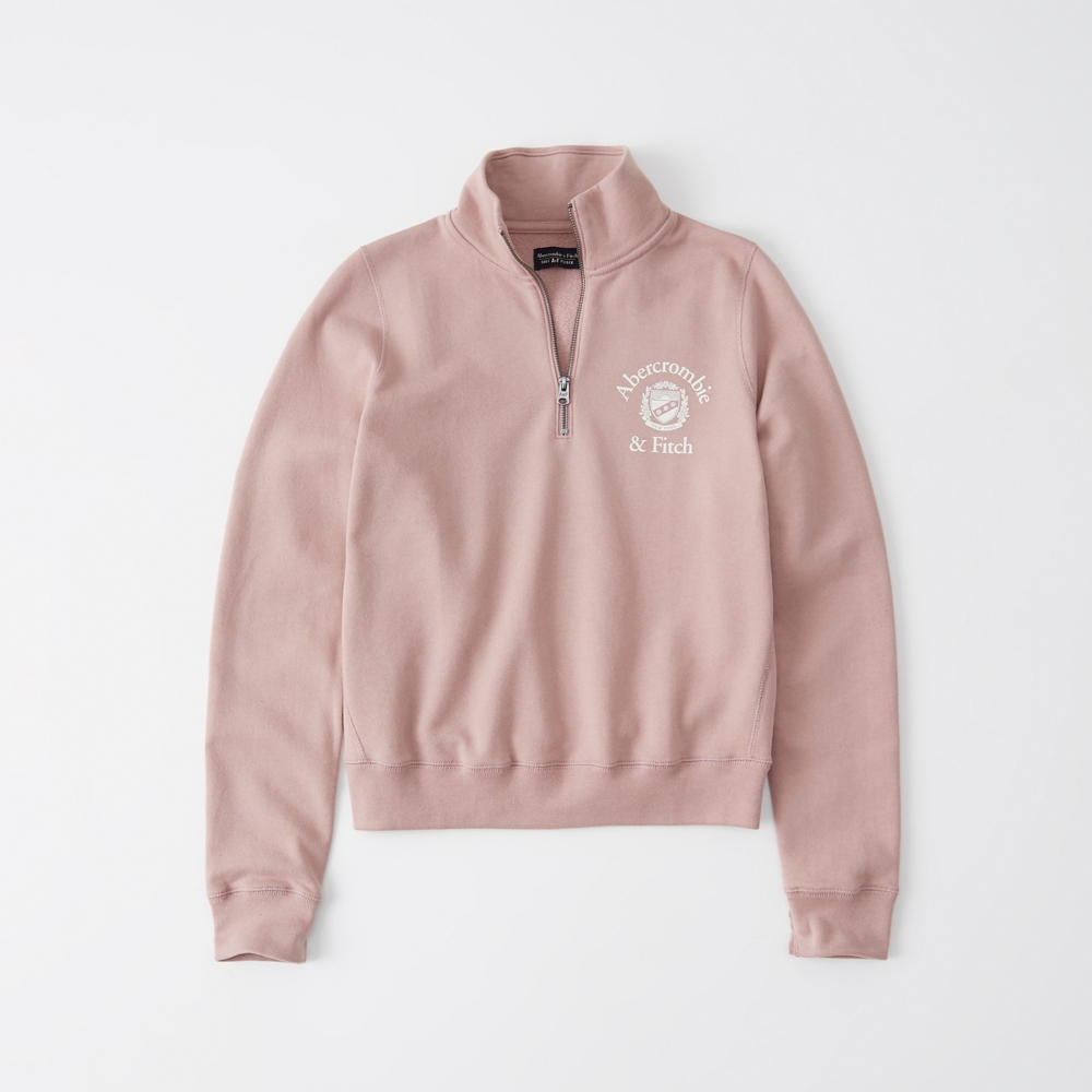 womens half zip sweatshirt