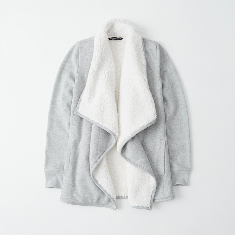 stoic sherpa lined hooded cardigan