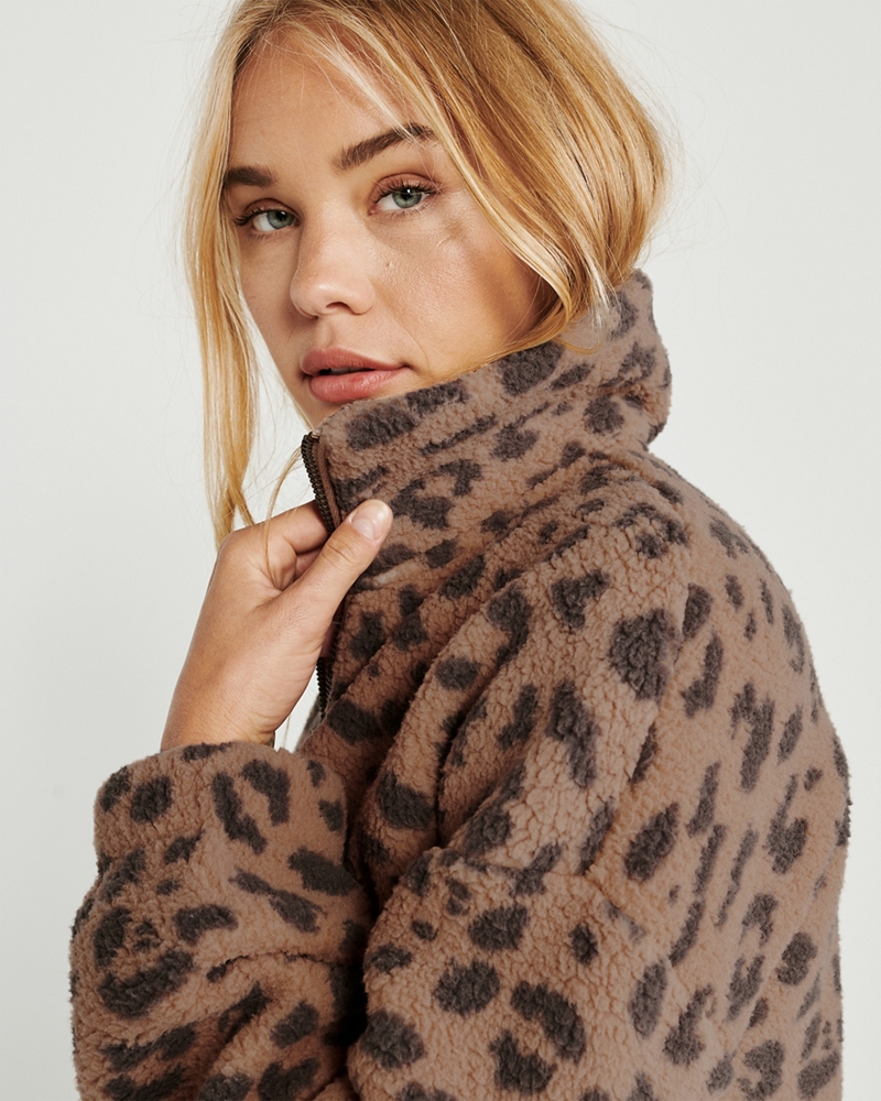 Sherpa Fleece Half-Zip Sweatshirt