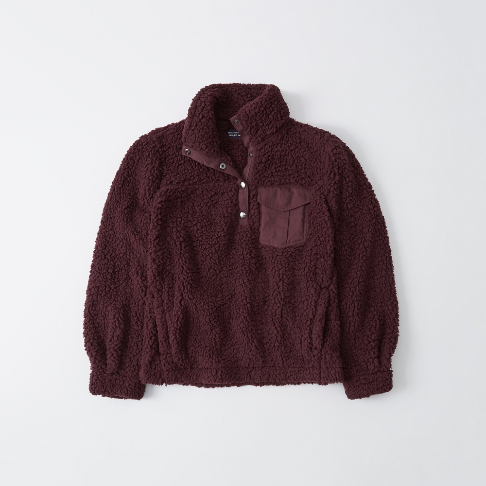 abercrombie sherpa sweatshirt