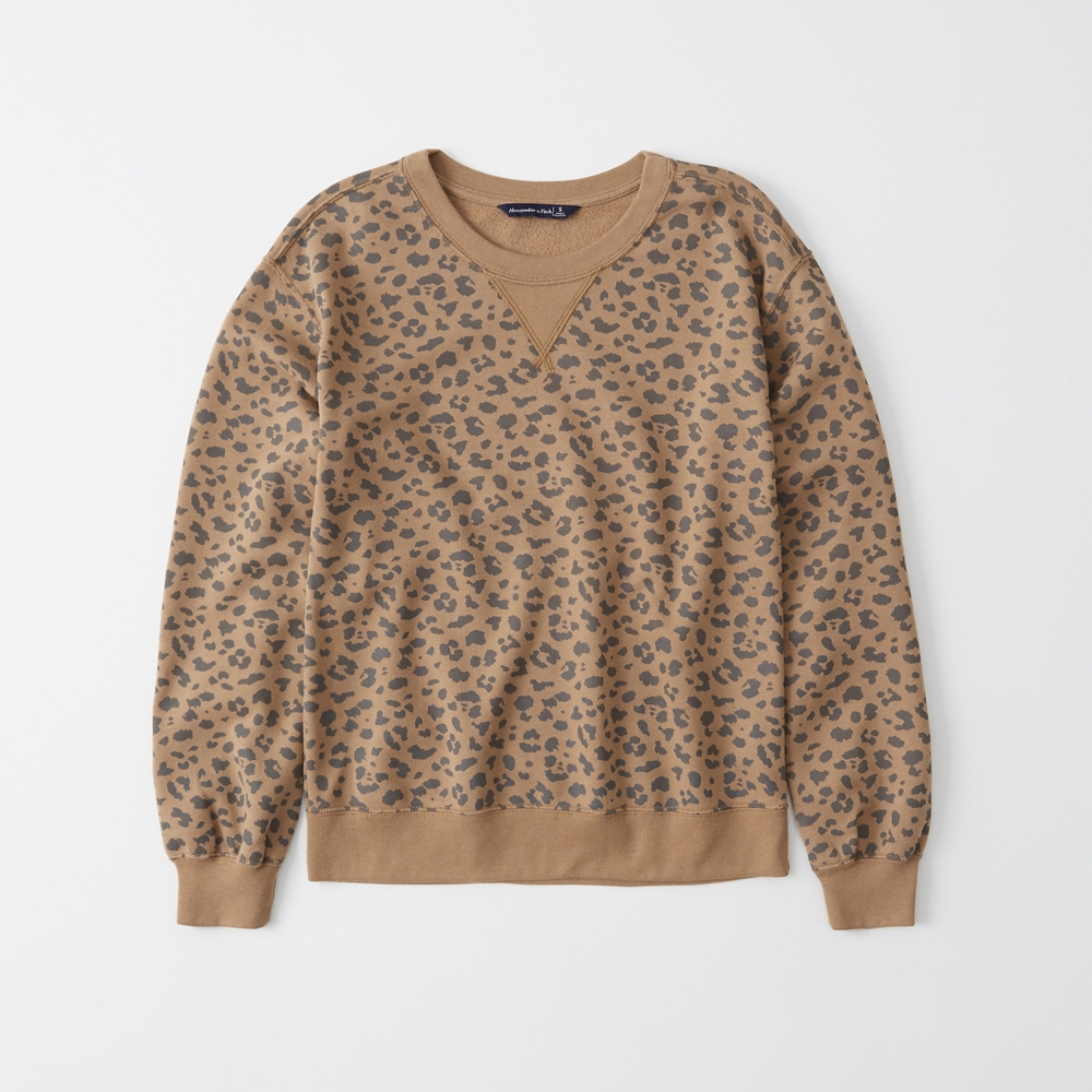 abercrombie leopard sweatshirt